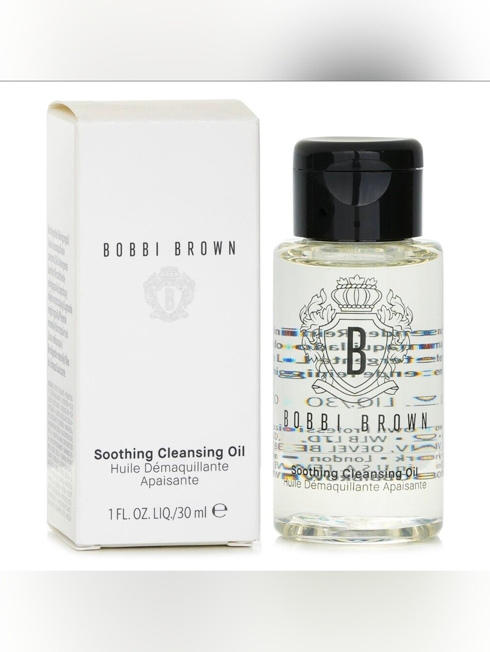 NIB Bobbi Brown Soothing Cleansing Oil Makeup Remover travel mini sz 1 oz/30 ml